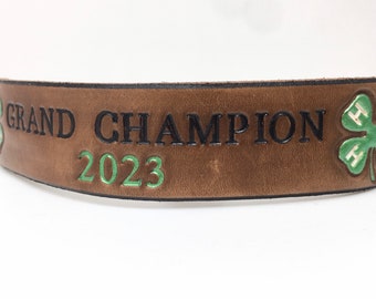 4-H Goat Collar Custom Made to Order, Personalize it for your Goat or Club