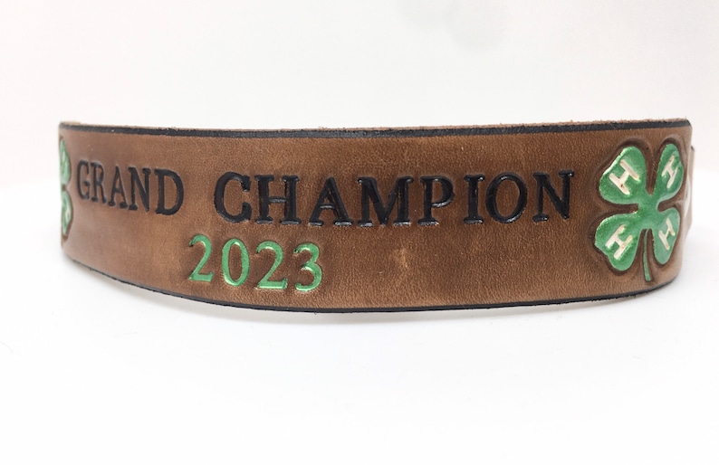 4-H Goat Collar Custom Made to Order | Personalize it for your Goat or Club image 1