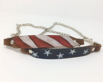 Goat Collar Stars and Stripes Patriotic Design