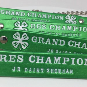 4-H Goat Collar Custom Made to Order, Personalize it for your Goat or Club