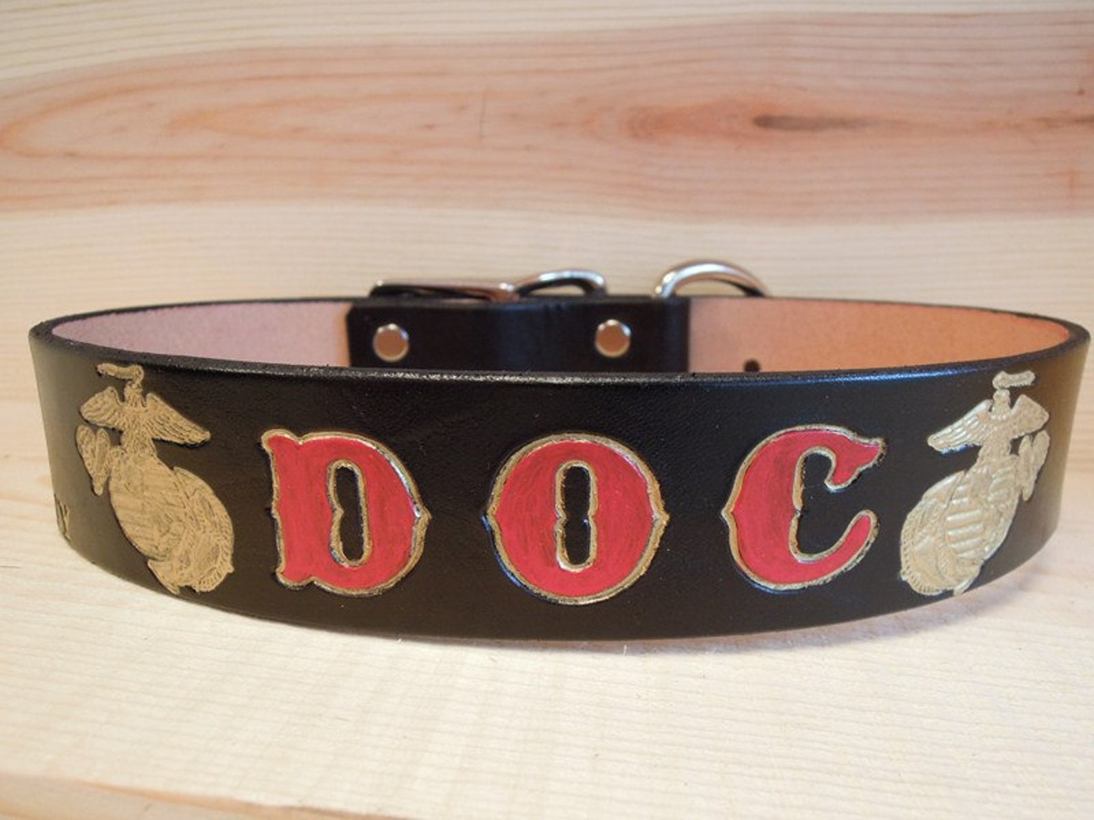Marine Corps Dog Collar USMC Dog Collars Black Collar - Etsy