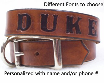 dog collars leather personalized - Leather - Dog Collars - Custom