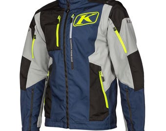 KLIM Dakar Adventure Motorcycle Jacket, Navy Fluorescent, Dual-Sport Riding Gear