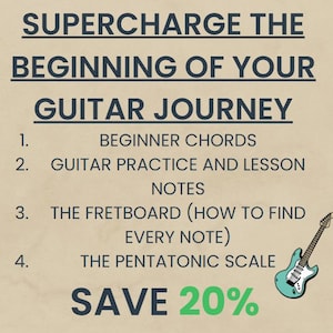 The BEGINNER GUITAR BUNDLE. Learn the basics right and supercharge your early guitar progress.