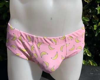 Pink Banana print  mens briefs