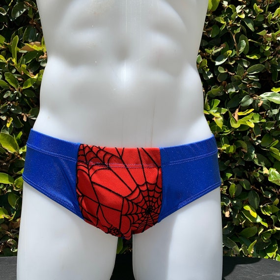 Buy Blue and Red Spiderweb Mens Briefs Online in India 