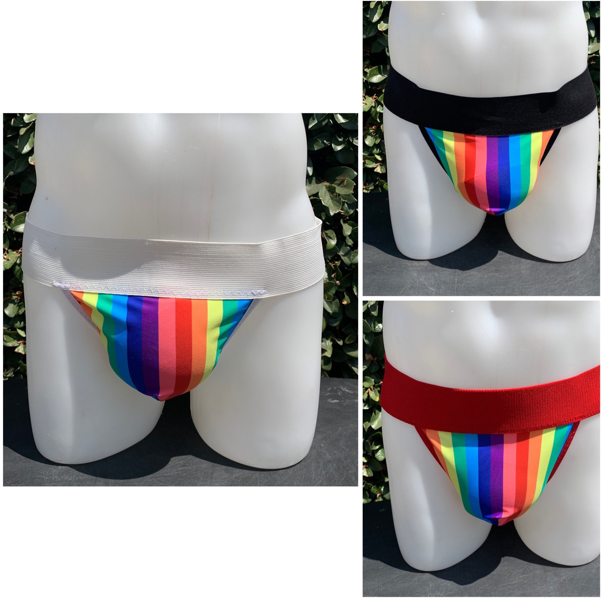 SKULL & BONES Jockstrap Gay Pride TIE DYE Jock Wild Rainbow Super Soft 22 —