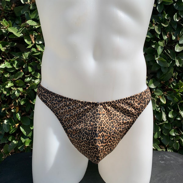 Leopard Print Men's Thong