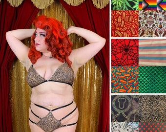 Burlesque bra print fabrics