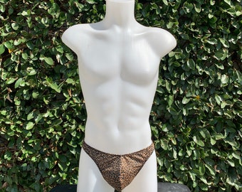 Tanga de hombre con estampado de leopardo Etsy Espana