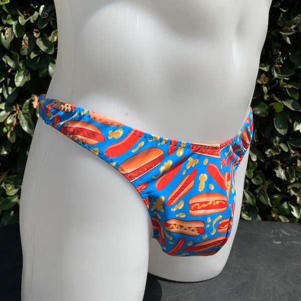 Blue Hot Dog Men's Thong