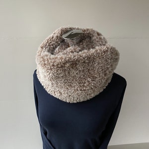 Faux Fur Luxe Cowl Two Beige tipped with Cream Soft and Lovely image 4