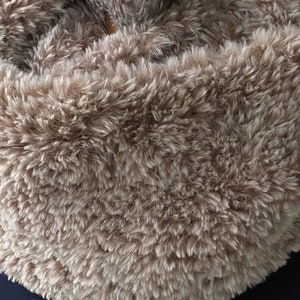 Faux Fur Luxe Cowl Two Beige tipped with Cream Soft and Lovely image 3