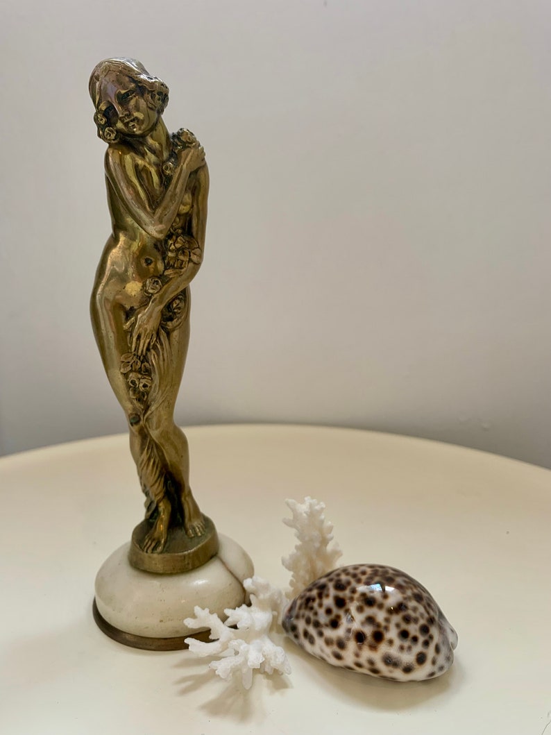 Art Deco Statue Naked Woman Elegant And Timeless Figure Etsy