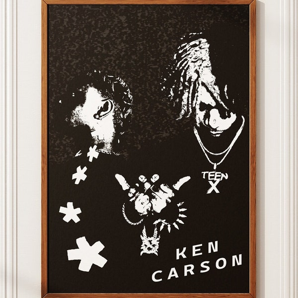 Ken Carson Opium Black White Music Poster Emo Playboi Carti