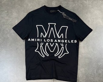 Camiseta negra vintage para hombre Amiri