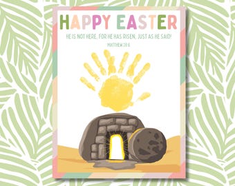 Easter Handprint Art: Christian Bible Story Craft (Digital Download)