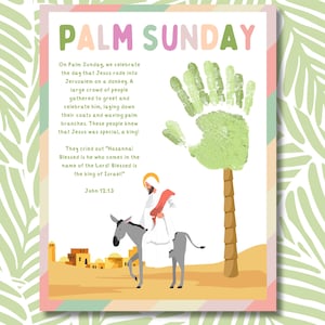 Palm Sunday Handprint Art: Christian Easter Craft (Digital Download)