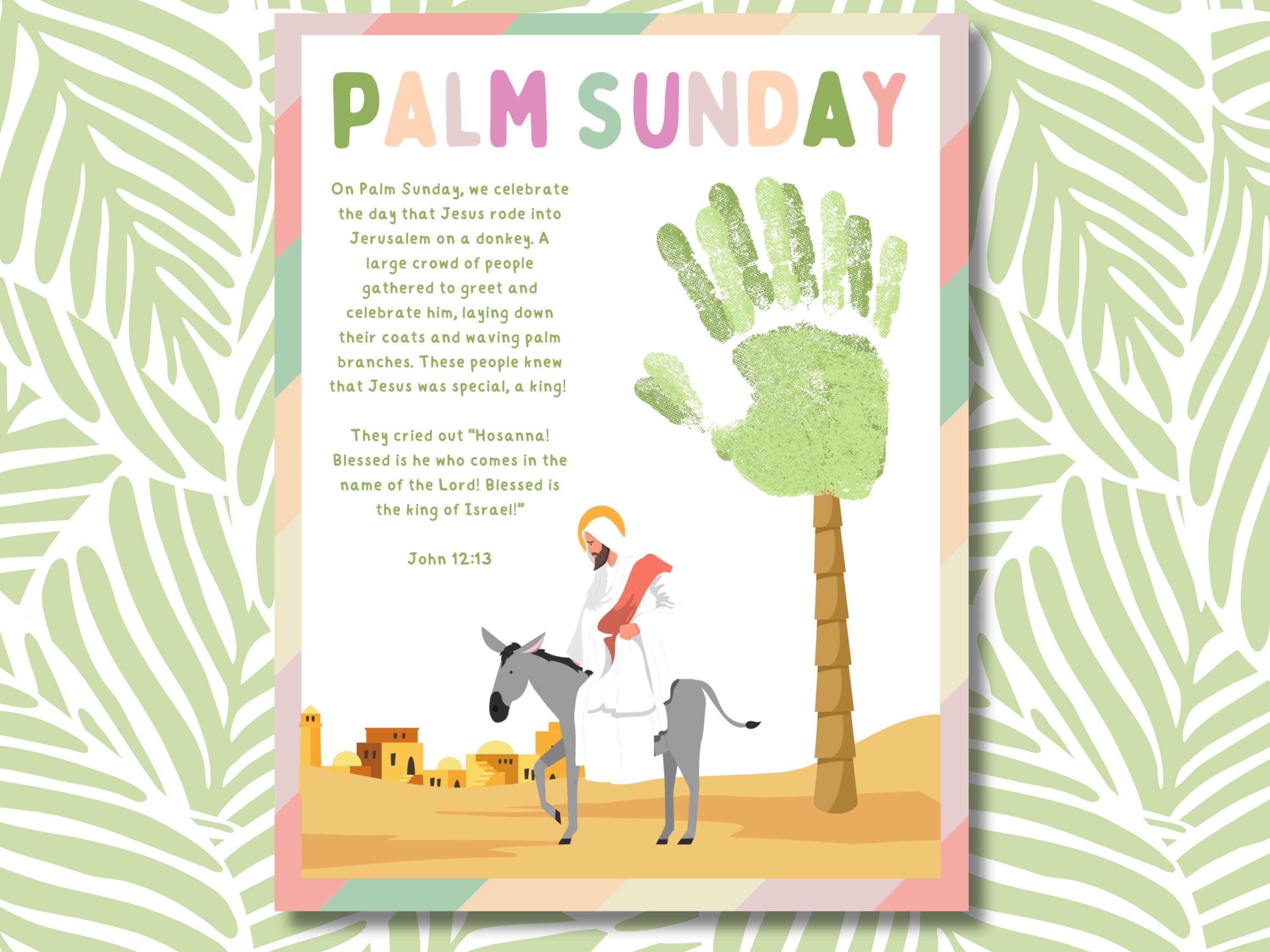 Palm Sunday Handprint Art: Christian Easter Craft (digital Download) - Etsy