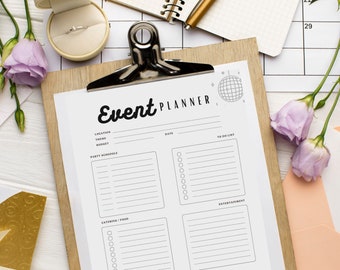Printable Event Planner: Party Planning Kit & Checklists (Digital Download)