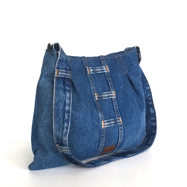 blue jean hobo bag