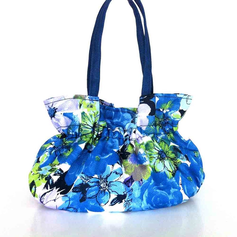 Bow Purse Fabric Bag Summer Purse Floral Hand Bag Cotton Etsy