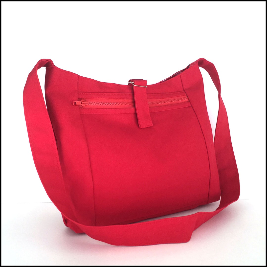 Red Cross Body Bag Reversible Crossbody Bag Floral Shoulder Etsy