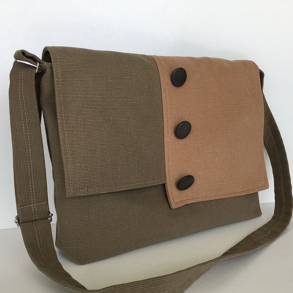 Canvas messenger bag, Laptop bag, Men crossbody bag ,Women side bag, School messenger bag Office bag College bag Cross body purse Sling bag