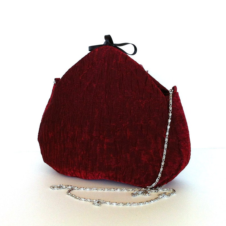 Evening Bag Party Purse With Chain Strap Red Purse Etsy