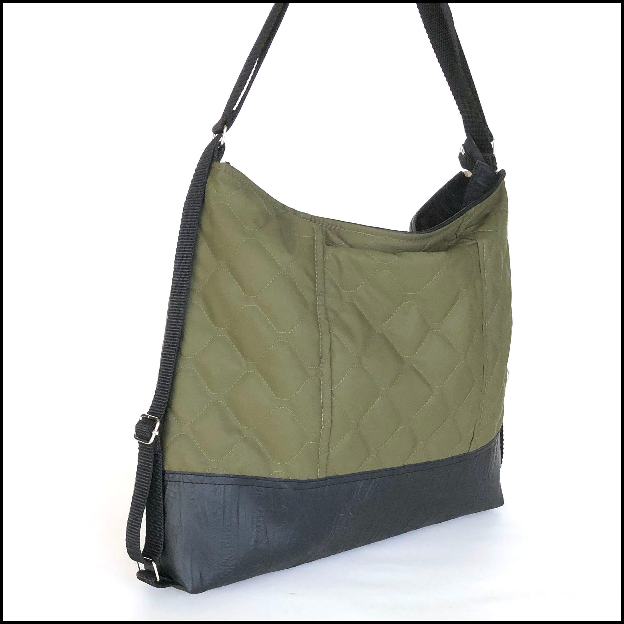 Quilted Vegan Leather Backpack Purse Convertible Handbag Travel Shoulder Bag Convertible backpack and shoulder – HANDBAG REPUBLIC main image 4
