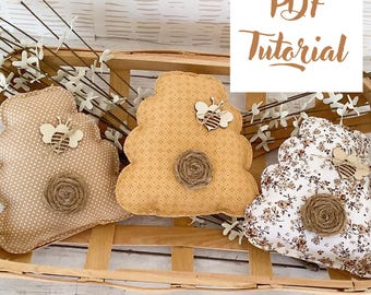 Fabric Beehive Sewing Tutorial: Bowl Filler Pattern (PDF)