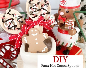 DIY Hot Cocoa Spoon Tutorial, How to Hot Cocoa Decor, Cocoa Bar DIY