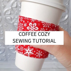 Coffee Sleeve Sewing Tutorial Sewing Pattern PDF image 1