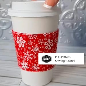 Coffee Sleeve Sewing Tutorial | Sewing Pattern | PDF