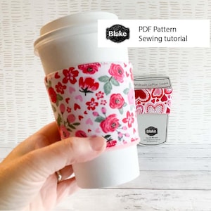Valentines Coffee Sleeve Sewing Tutorial | Sewing Pattern | PDF