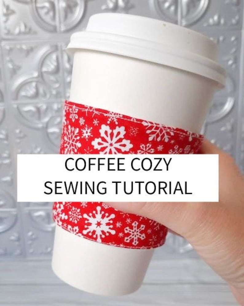 Coffee Sleeve Sewing Tutorial Sewing Pattern PDF image 1