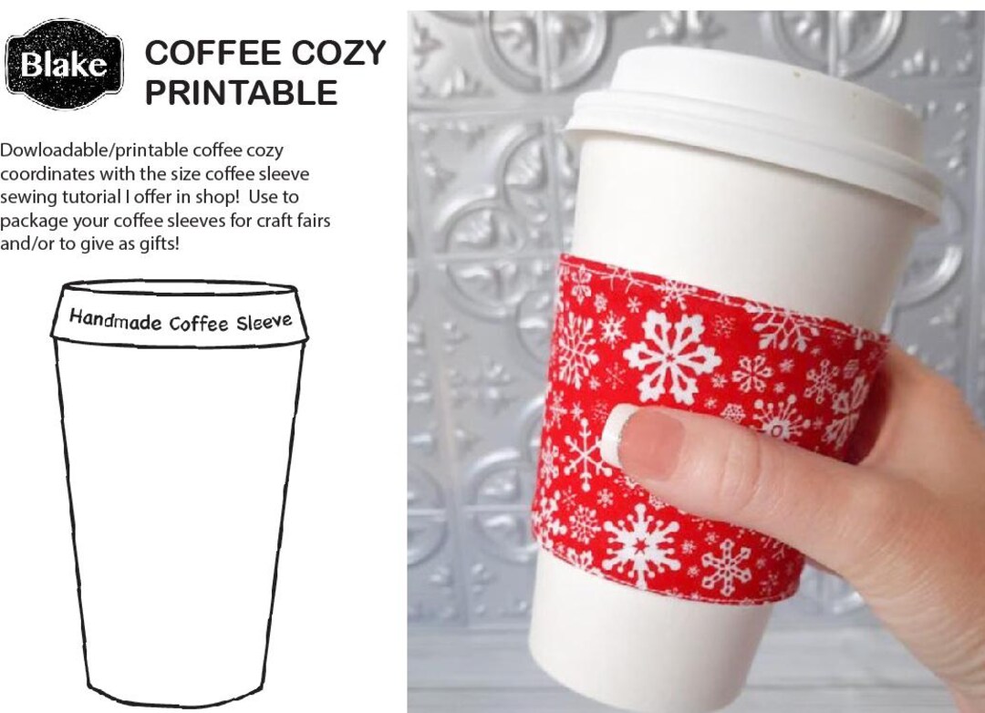 Printable Coffee Sleeve Card Template Printable Coffee Cozy Card