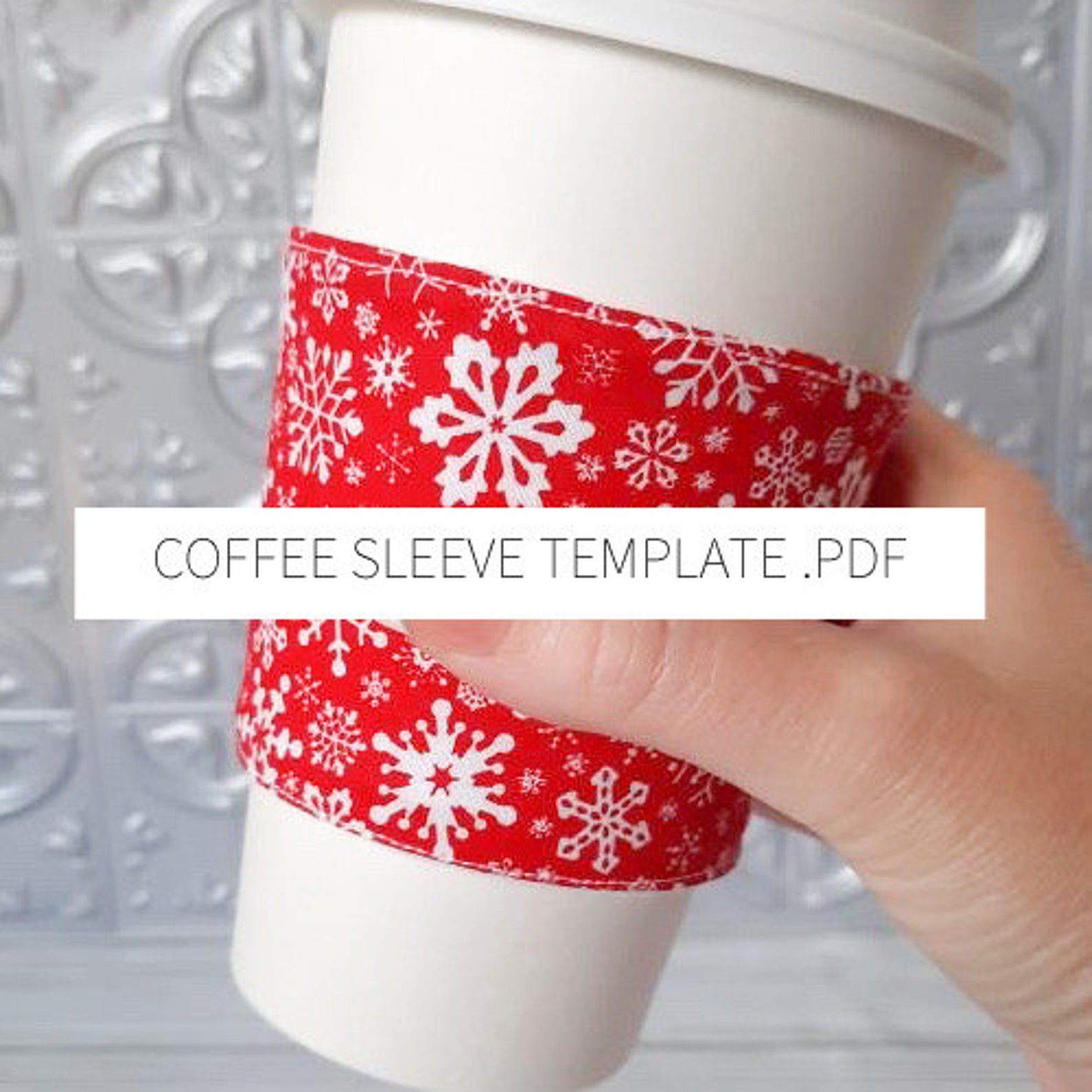 Coffee Sleeve Sewing Template Pattern PDF Etsy