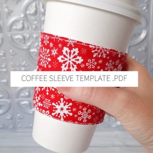 Coffee Sleeve Sewing Template | Pattern | PDF