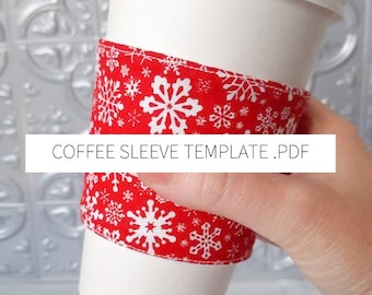 Coffee Sleeve Sewing Template | Pattern | PDF