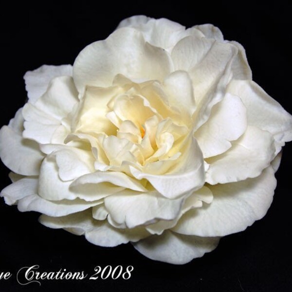 Wedding Accessory Hair Flower Pin Delicate Ivory Rose