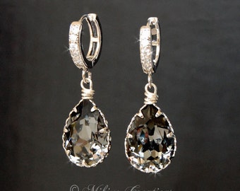 Wedding Chandelier Earrings, Wedding Accessories, Wedding Jewelry, Swarovski Crystal Cubic Zirconia Drop Earrings -E116