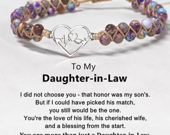 Jasper Heart Bracelet for Daughter-in-Law: Gemstone Friendship Jewelry