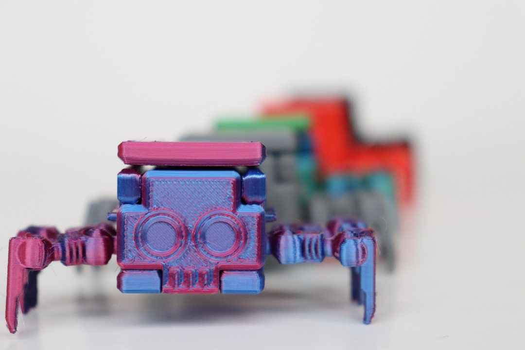 Transforming Little Cube Guy Gadget 3D Printed Mechanical Desk Toy ...