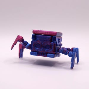 Transforming Little Cube Guy Gadget 3D printed Mechanical Desk Toy Fidget Gift Cosmic