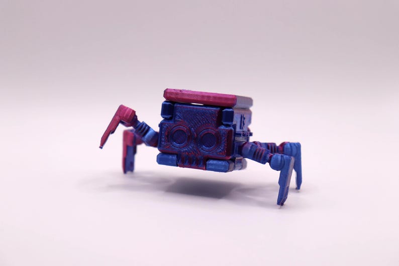 Transforming Little Cube Guy Gadget 3D printed Mechanical Desk Toy Fidget Gift Cosmic