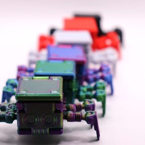 Transforming Little Cube Guy Gadget 3D printed Mechanical Desk Toy Fidget Gift image 11