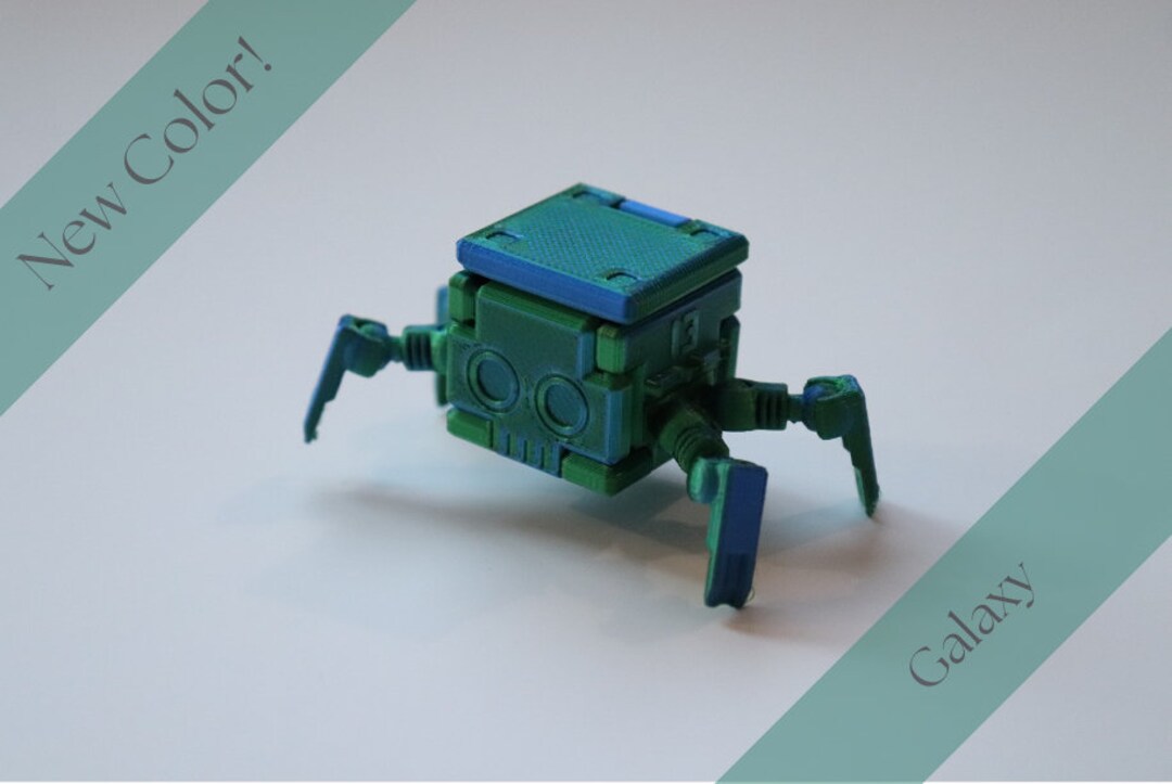 Transforming Little Cube Guy Gadget 3D Printed Mechanical Desk Toy ...