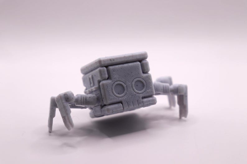 Transforming Little Cube Guy Gadget 3D printed Mechanical Desk Toy Fidget Gift Granite