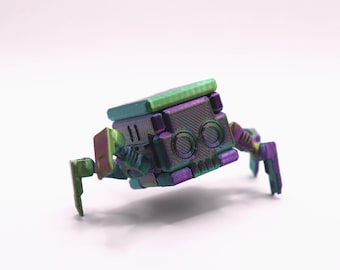 Transforming Little Cube Guy Gadget 3D printed Mechanical Desk Toy Fidget Gift